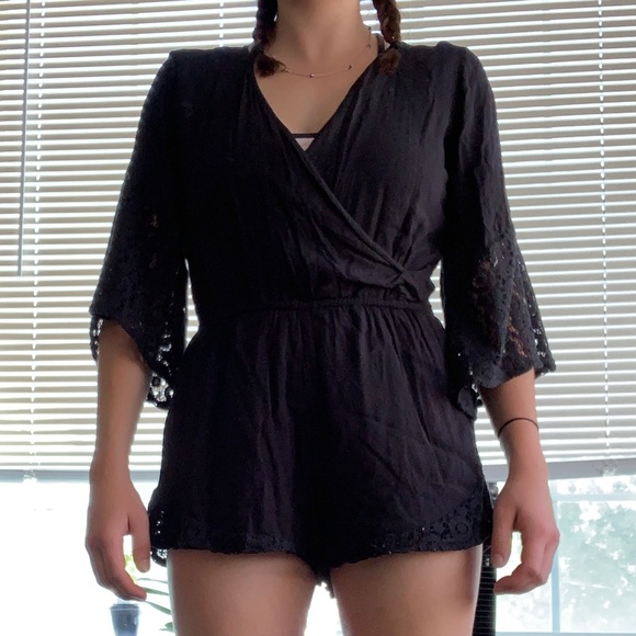 Abercrombie & Fitch Black Lace Romper - Picture 3 of 5